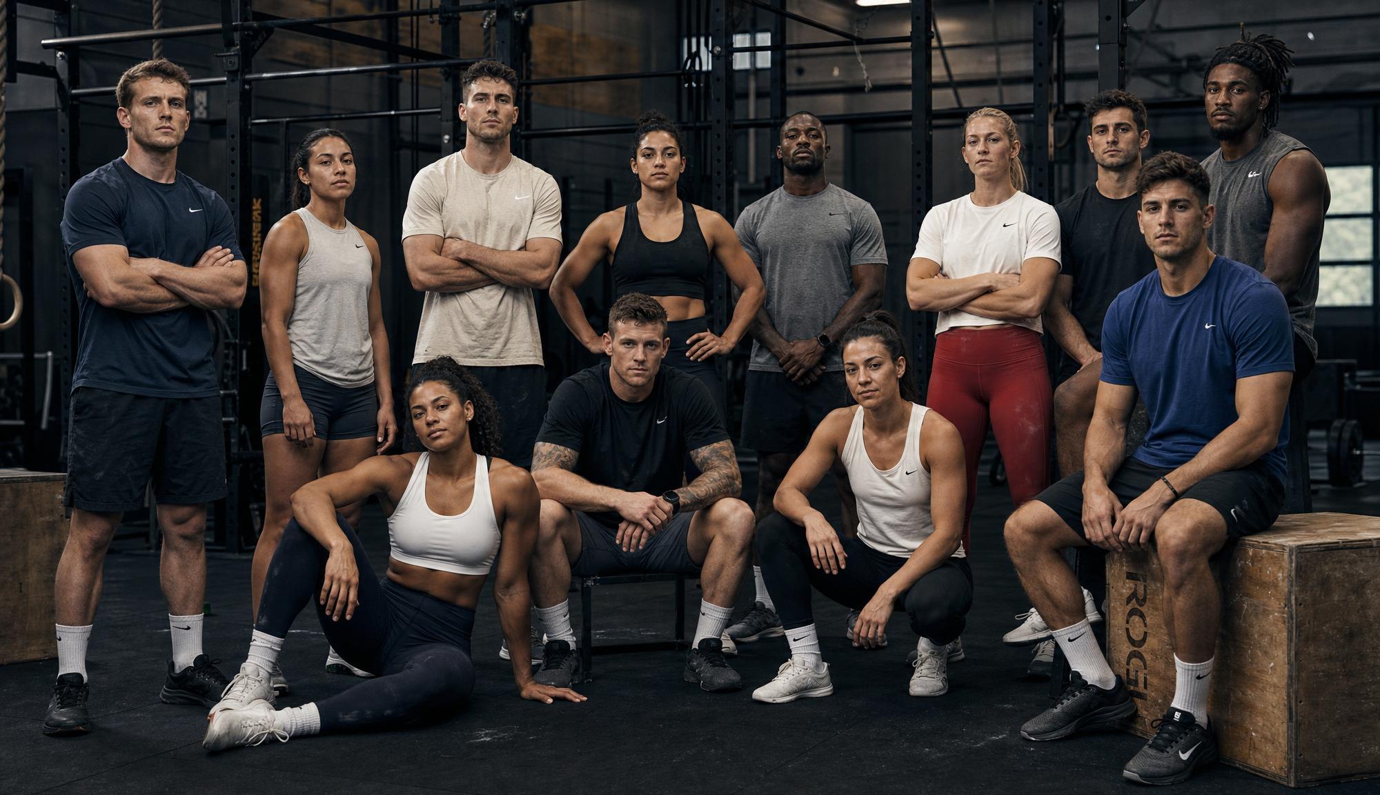 A running crew finishing a session together