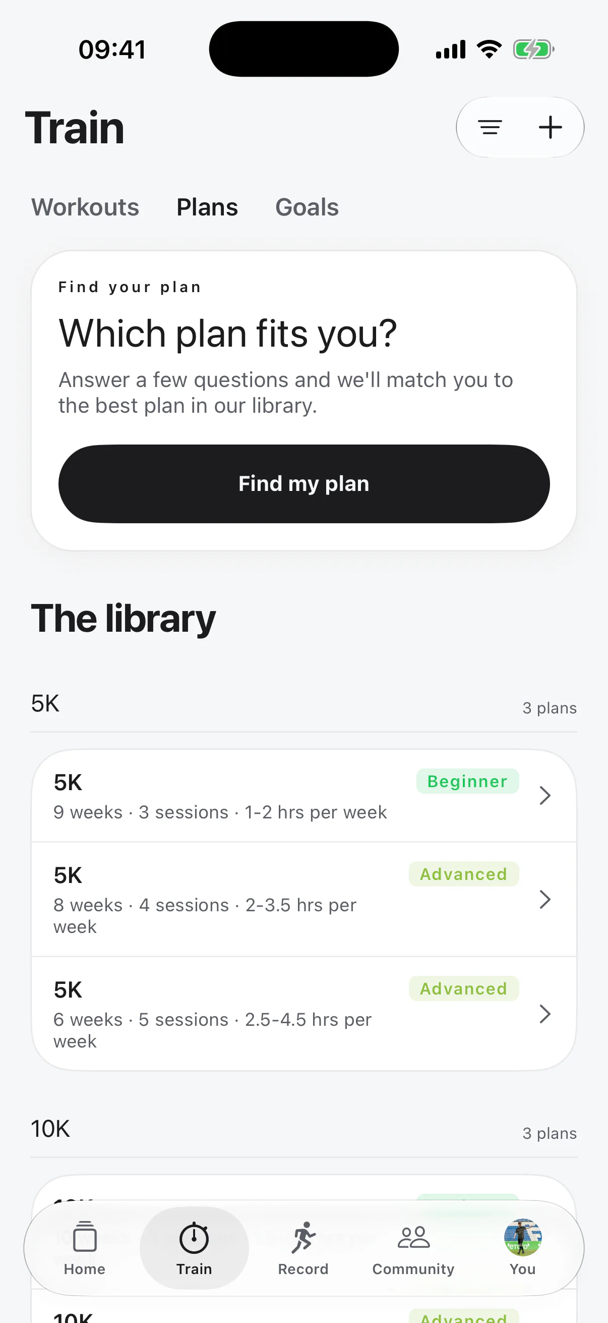 Training plans